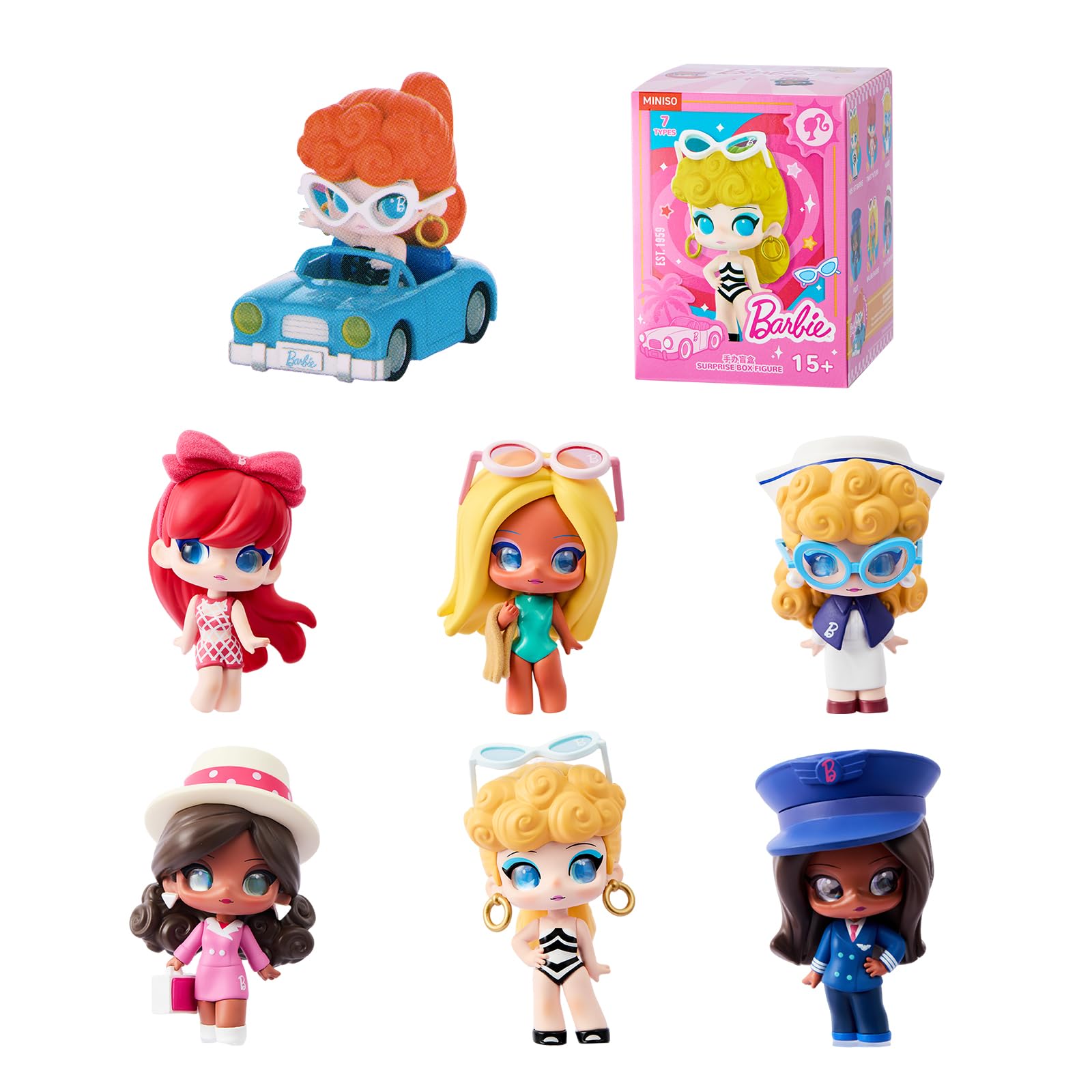 Amazon.com: MINISO Barbie Pink Power Series Blind Box Figurines